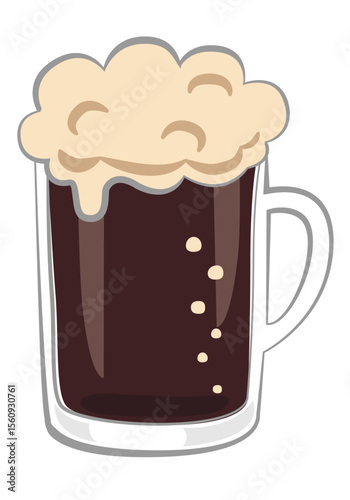 アルコール飲料_黒ビール（ジョッキ）