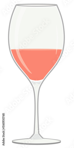 アルコール飲料_グラスワイン（ロゼワイン）