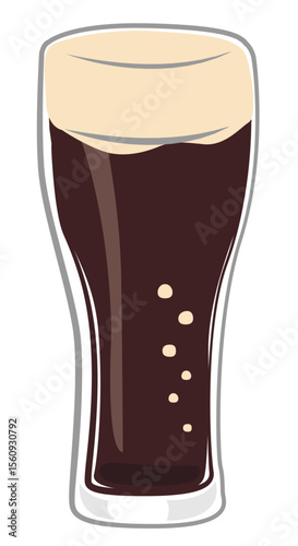 アルコール飲料_黒ビール（グラス）