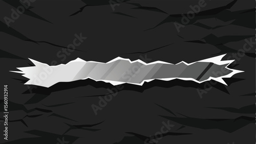 Grunge scrap paper effect background with torn edge vector design illustration