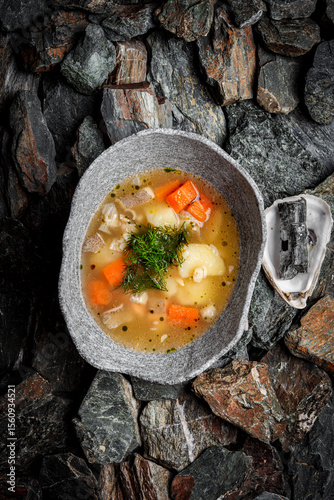 Fish Soup on stones