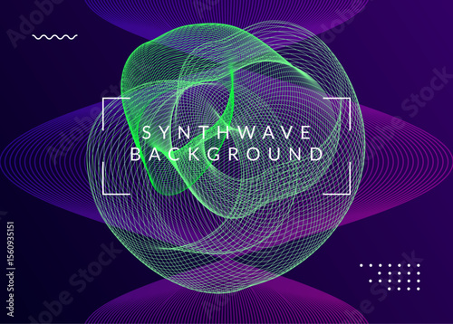 Dance Magazine. Concert Vector. Green Night Club Background. Sound Electro Graphic. Fest Poster. Pink Music Set. Nightclub Audio Illustration. Blue Dance Magazine