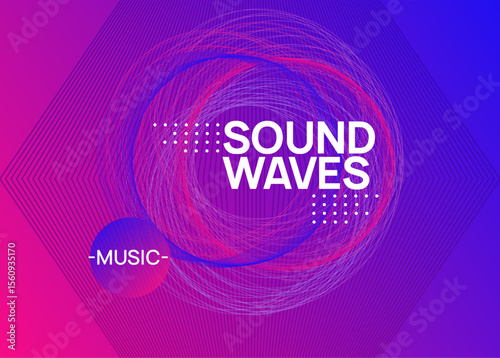 Sound Poster. Soundwave Beat Invitation. Green Night Club Event. Blue Party Magazine. Music Festival Template. Electro Invite. Edm Background. Violet Sound Poster