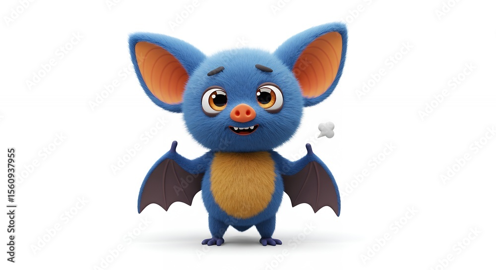 Fototapeta premium Cartoon bat character illustration