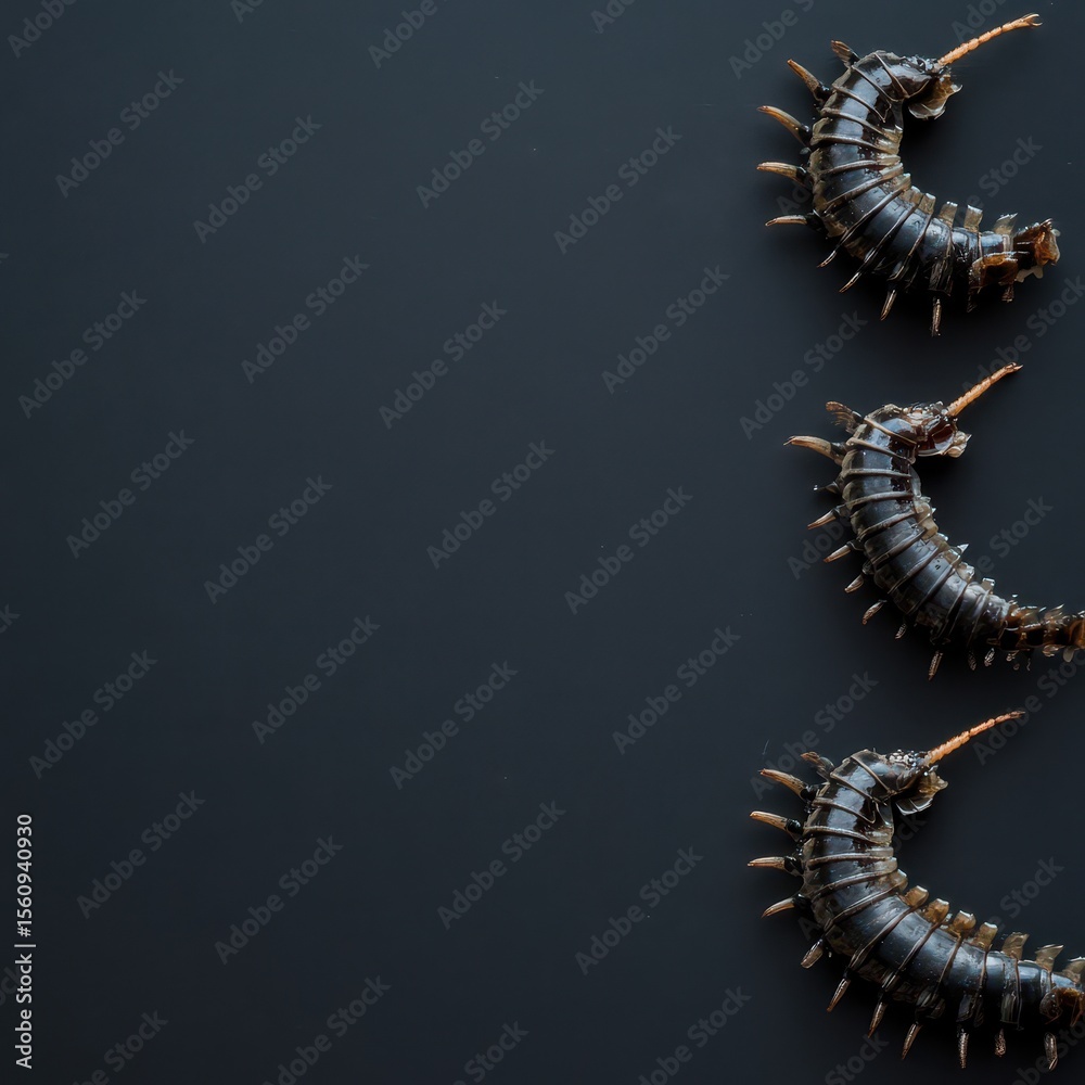 Obraz premium Curious creatures on dark backdrop