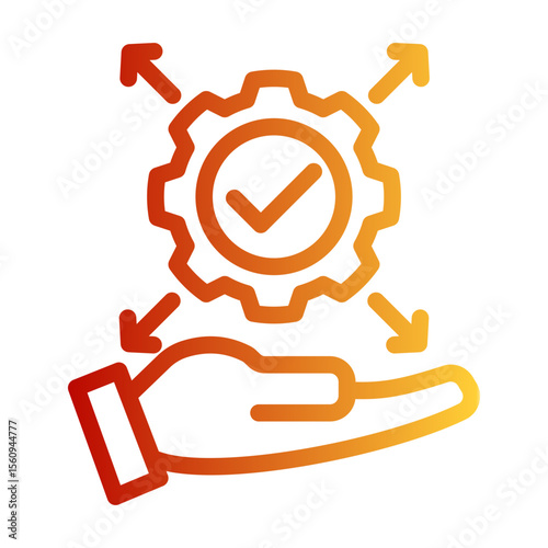 Automated Logistics Control System from the Business Automation icon collection (Outline Gradient style)