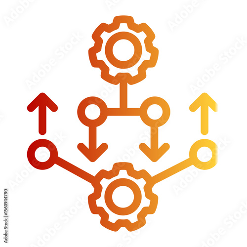 Modular Component Assembly from the Business Automation icon collection (Outline Gradient style)