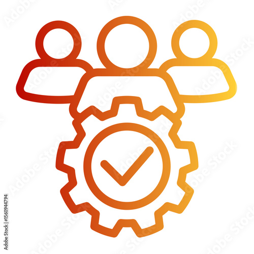 Customer Relationship Management Platform from the Business Automation icon collection (Outline Gradient style)