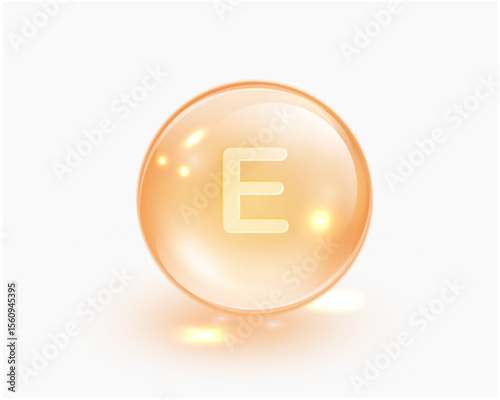 Vitamin E Softgel Capsule Symbol Isolated