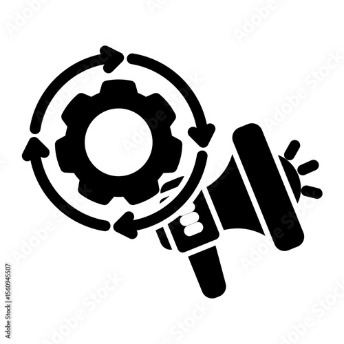 Automated Campaign Manager from the Business Automation icon collection (Solid style)