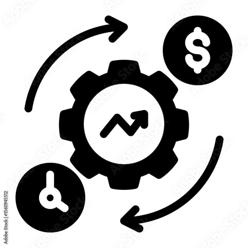 Time Optimization Gauge from the Business Automation icon collection (Solid style)
