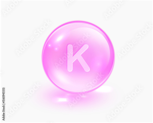 Vitamin K Softgel Capsule Symbol Isolated