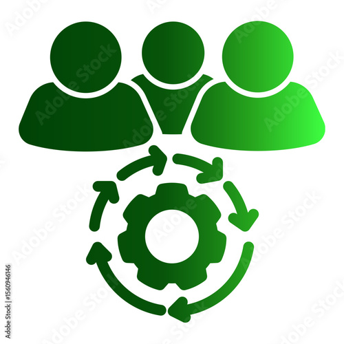 Human Resources Management System from the Business Automation icon collection (Solid Gradient style)