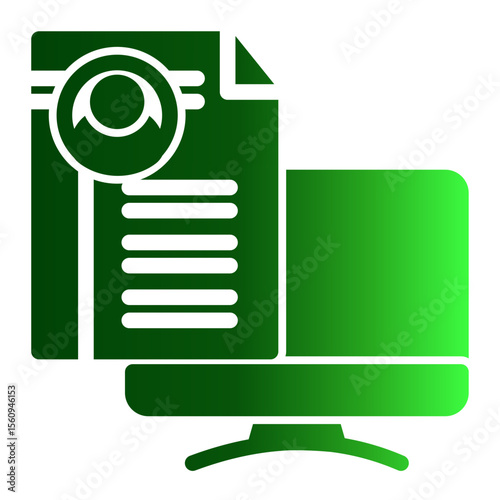 Professional Resume Document from the Business Automation icon collection (Solid Gradient style)