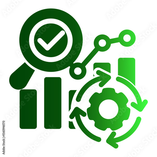 Business Data Analytics Report from the Business Automation icon collection (Solid Gradient style)