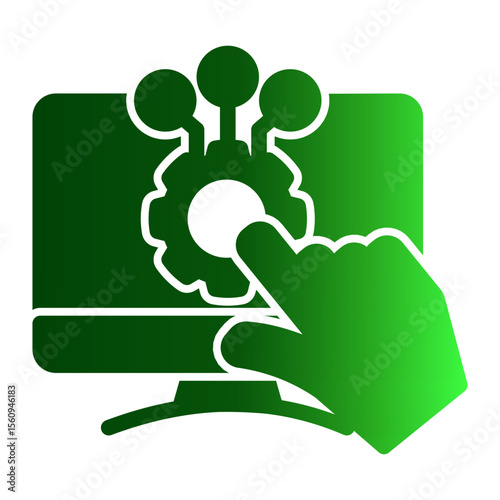 Interactive Control Panel from the Business Automation icon collection (Solid Gradient style)