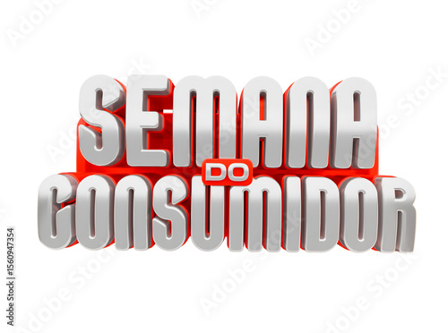 Semana do Consumidor selo 3d para varejo