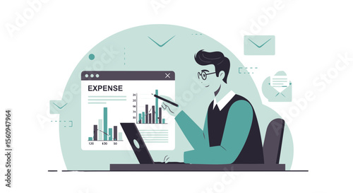 Analyzing Expenses With Data Charts For Financial Insights And Growth Strategy
