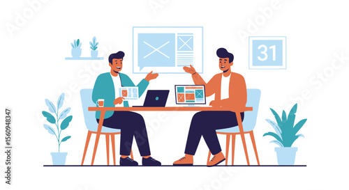 Engaging Team Collaboration on Project Strategy in Modern Office Environment Presentation