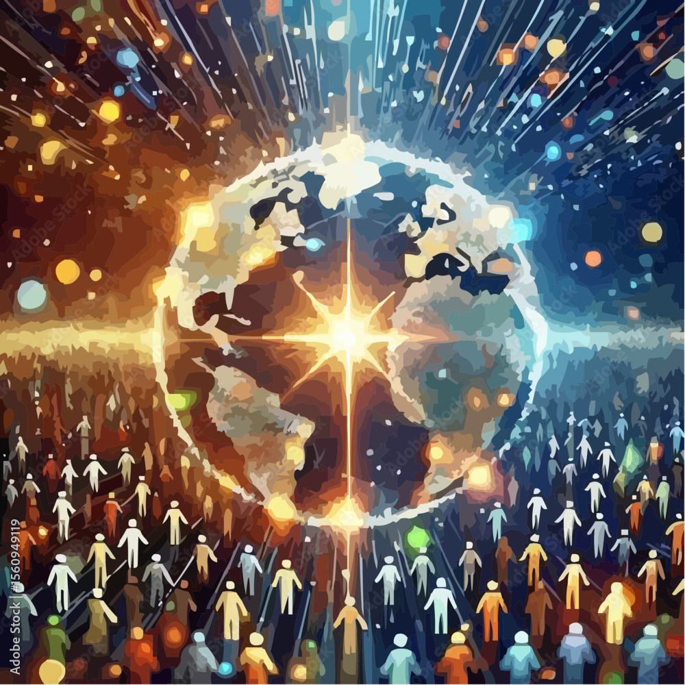 Fototapeta premium image representing the union between people 48