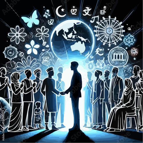 
image representing the union between people 45