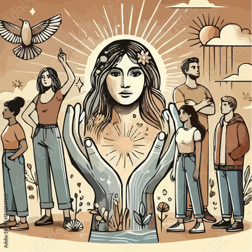 
image representing the union between people 40