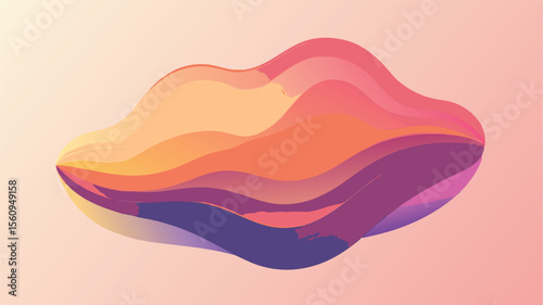 Abstract gradient shape illustration suitable for modern background and graphic design projects