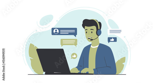 Dedicated Customer Support Representative Offering Efficient Online Technical Assistance