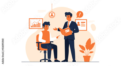 Business Professionals Meeting About Future Growth And Development Ideas In Office