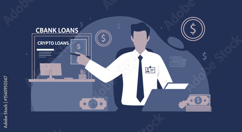 Financial Advisor Explaining Investment Opportunities In Cbank And Crypto Loans