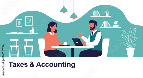Financial Consultation Meeting Of Business People For Taxes And Accounting Services