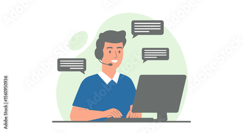 Friendly Online Support Assistant Providing Professional Customer Service Solutions