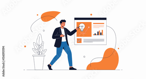 Inspiring Business Presentation With Data Charts For Financial Success