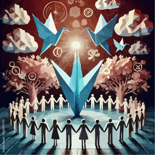 
image representing the union between people 73
