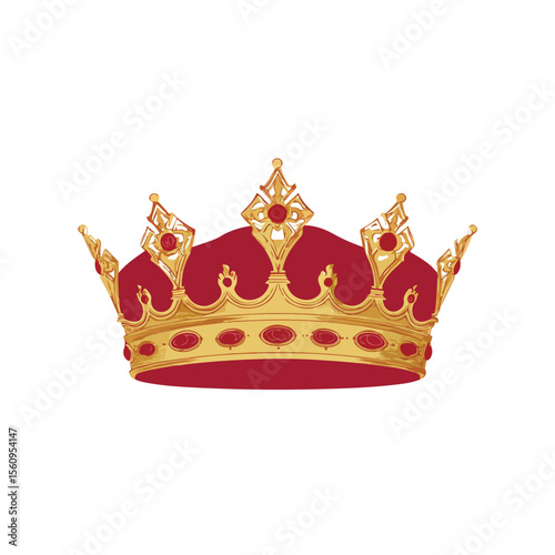 vector illustration of crown isolated in White Background, crown vector
