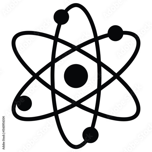 Chemist element isolated atomic structure model on white backgroun