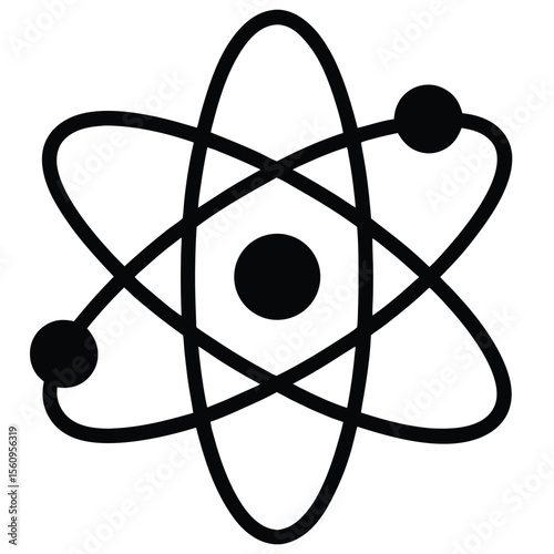 Chemist element isolated atomic structure model on white backgroun