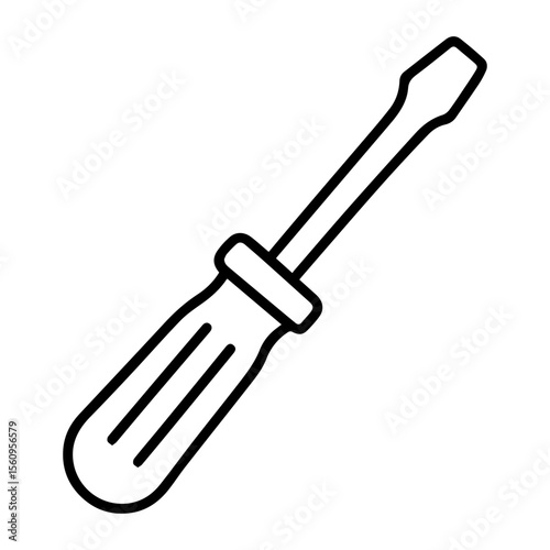 screwdriver line icon vector on white background
Vector line icon on white background
