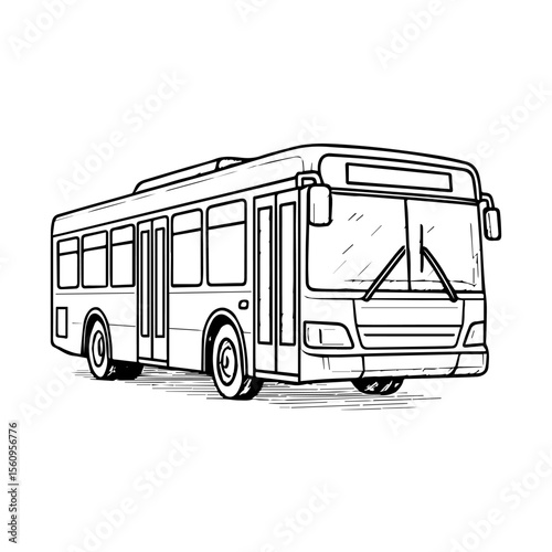city ​​bus line icon vector on white background
Vector line icon on white background