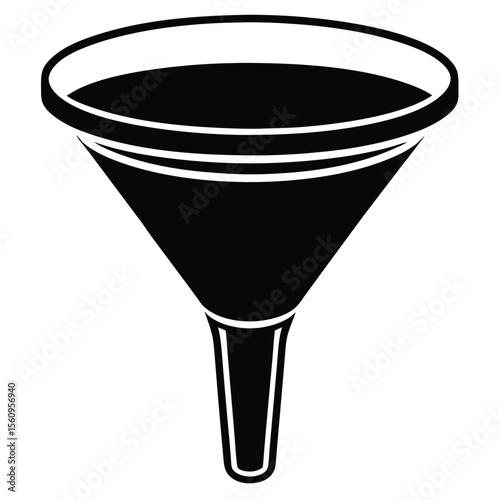 Chemist element isolated funnel on white background 
