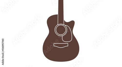 Download high quality acoustic guitar vector image for music lovers and guitar players free vector graphic vector