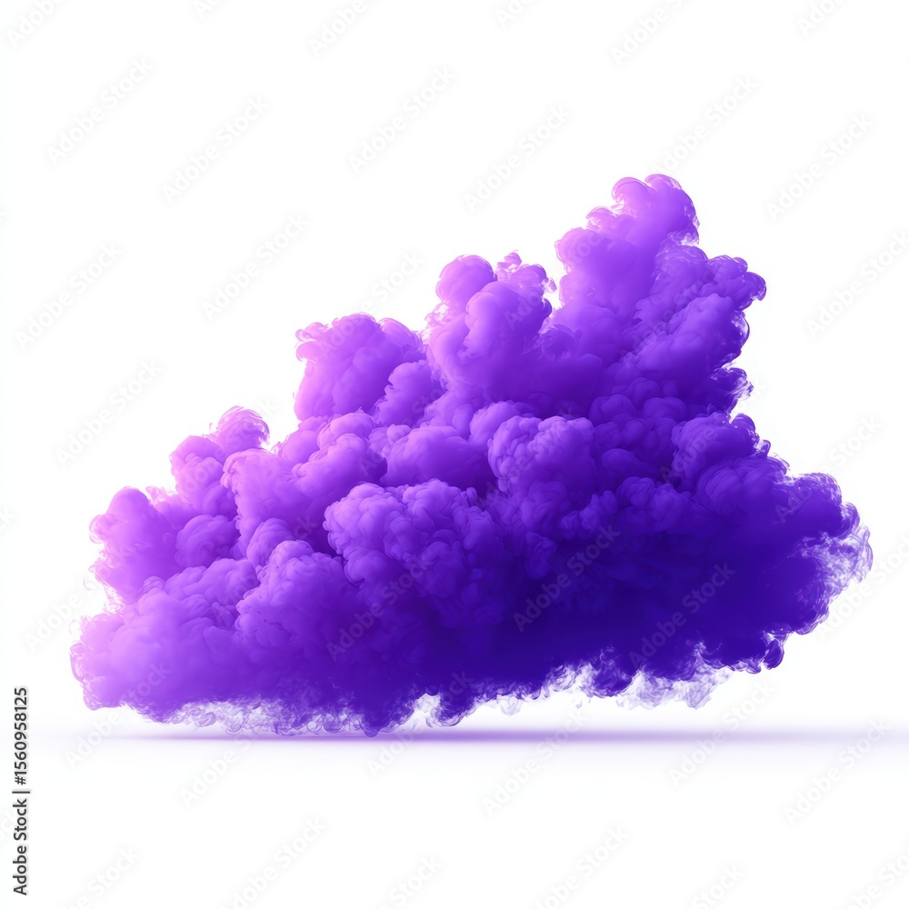 Fototapeta premium Vibrant Purple Smoke Cloud Creating a Visually Striking Atmosphere