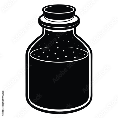Chemist element isolated reagent jar on white background 
