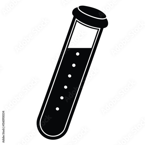 Chemist element isolated test tube on white background