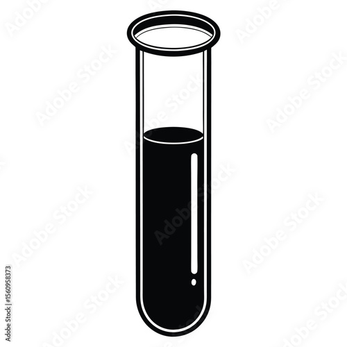 Chemist element isolated test tube on white background 