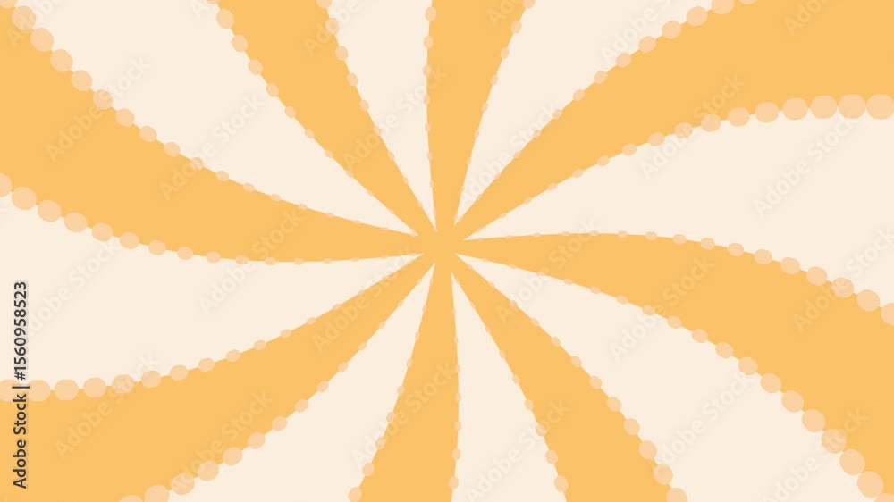 Clockwise rotating psychedelic orange and yellow swirl in y2k style, retro funky short 4K video. It can be used as an intro for videos, digital backgrounds, music visuals, motion design