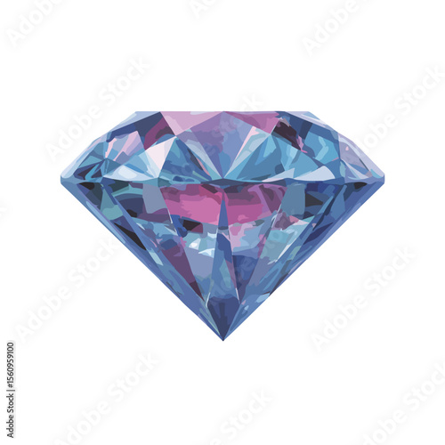 vector illustration of diamond isolated in White Background, diamond vector