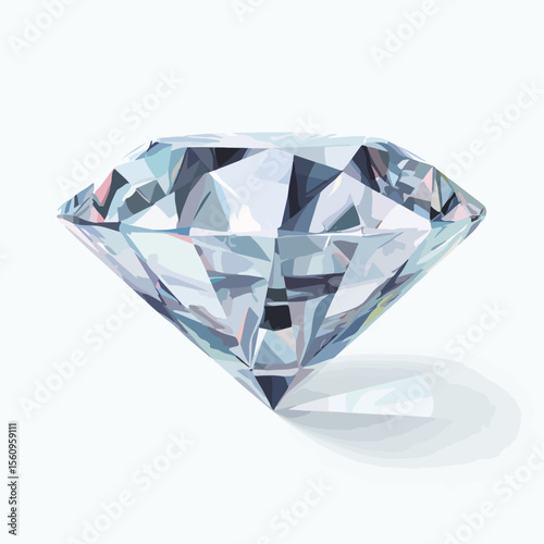 vector illustration of diamond isolated in White Background, diamond vector