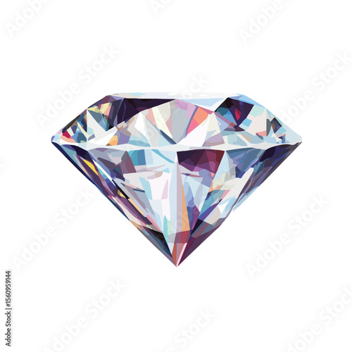 vector illustration of diamond isolated in White Background, diamond vector