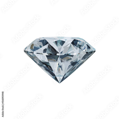 vector illustration of diamond isolated in White Background, diamond vector